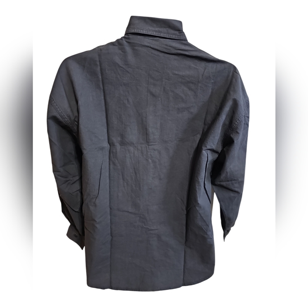 International Male Men Small Black Cotton Pleated Tuxedo Shirt 80s 90s Retro - Picture 3 of 7